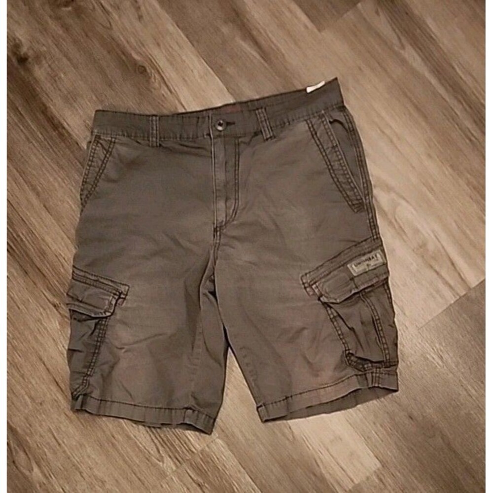 Unionbay Mens Cargo Shorts 32 Gray Pockets Touch Fasteners - Picture 7 of 8